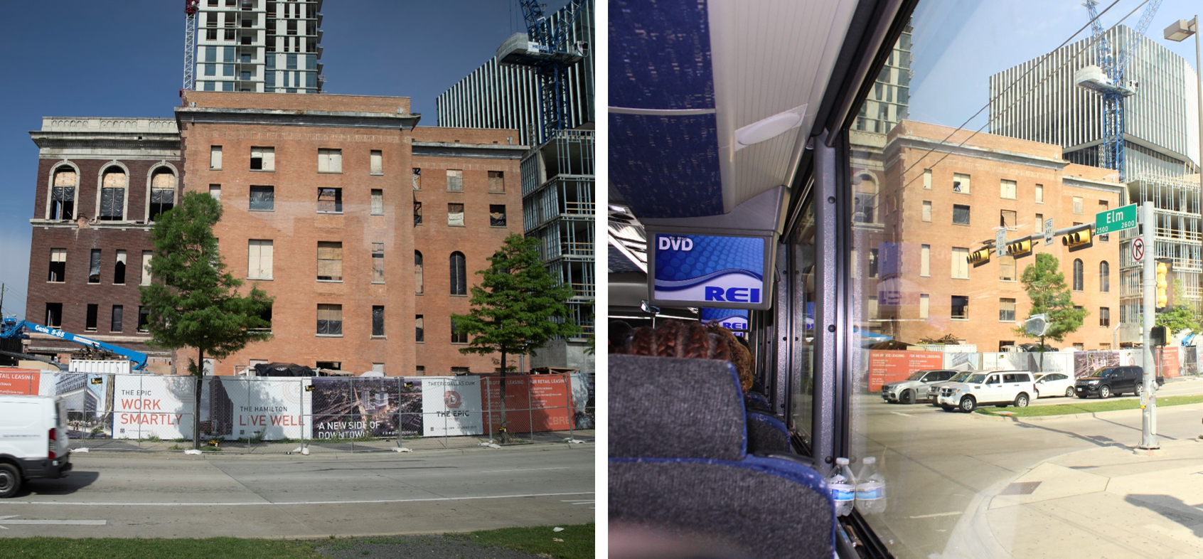 Views of the Pythian Temple from onboard a tour bus June 3, 2019
